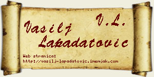 Vasilj Lapadatović vizit kartica